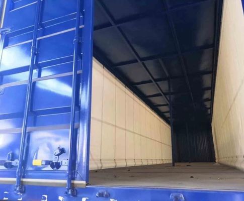 Demande du client Container de côté de rideau de 40 pieds semi-remorque à 3 essieux en acier ODM