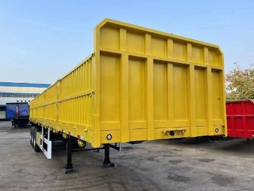 3 essieux Transports en vrac et conteneurs Semi-remorque à paroi en acier pour semi-camion
