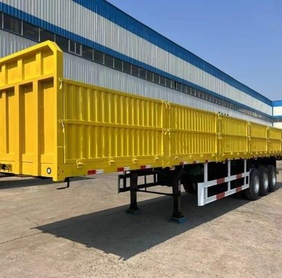 3 essieux Transports en vrac et conteneurs Semi-remorque à paroi en acier pour semi-camion