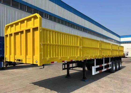 3 essieux Transports en vrac et conteneurs Semi-remorque à paroi en acier pour semi-camion