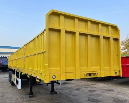 3 essieux Transports en vrac et conteneurs Semi-remorque à paroi en acier pour semi-camion