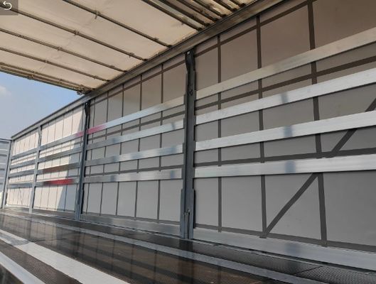 Carrosserie en acier à coque fermée, rideau latéral, camionneur semi-cargo pour le marché russe