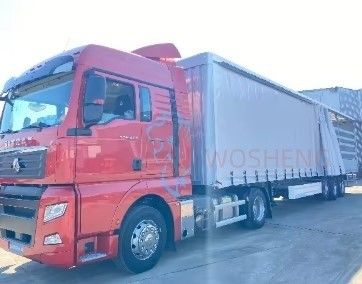 Carrosserie en acier à coque fermée, rideau latéral, camionneur semi-cargo pour le marché russe