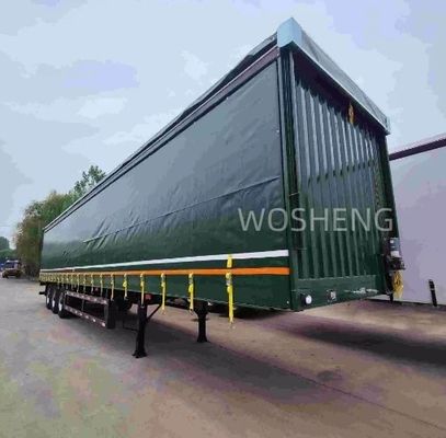 Semi-remorque à trois essieux, boîte à bagages, remorque à rideaux latéraux de transport de marchandises pour la protection des marchandises