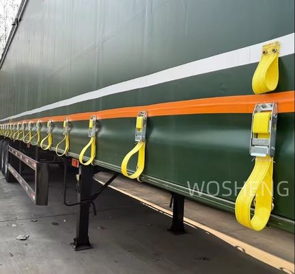Semi-remorque à trois essieux, boîte à bagages, remorque à rideaux latéraux de transport de marchandises pour la protection des marchandises