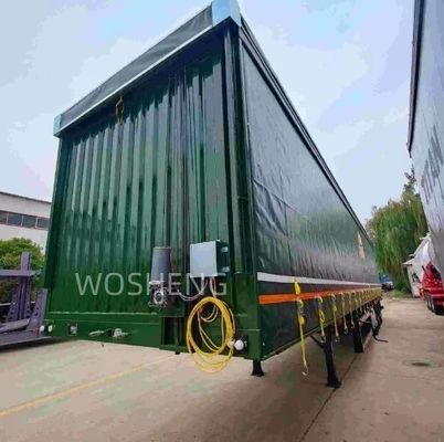 Semi-remorque à trois essieux, boîte à bagages, remorque à rideaux latéraux de transport de marchandises pour la protection des marchandises