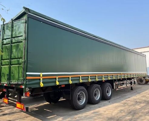 Semi-remorque à trois essieux, boîte à bagages, remorque à rideaux latéraux de transport de marchandises pour la protection des marchandises
