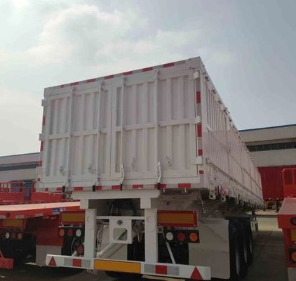 Charge maximale 40-80 tonnes semi-remorque Wosheng 40 tonnes tri-essieu avec matériau en acier
