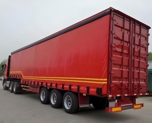 Système de freinage à double ligne WABCO Tri axes 60 tonnes remorque à rideau latéral pour le transport