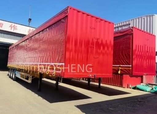 Système de freinage à double ligne WABCO Tri axes 60 tonnes remorque à rideau latéral pour le transport