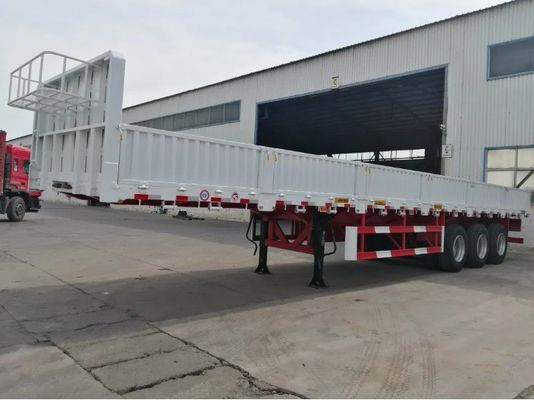 Semi-remorque à paroi blanche pour le chargement en vrac de sable et de pierre 3 essieux 50 tonnes de capacité
