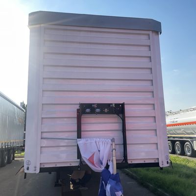 Semi-remorques Blanc 40 pieds 45 pieds 3 essieux Rideau latéral avec suspension pneumatique et WABCO-ABS