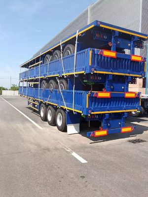 3 essieux 50 tonnes paroi latérale semi-remorque transport de marchandises avec pneu 12.00R22.5 optionnel