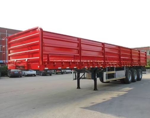 12400X2500X3650mm WS Tri-Axe Transporteur de sable semi-remorque avec suspension mécanique