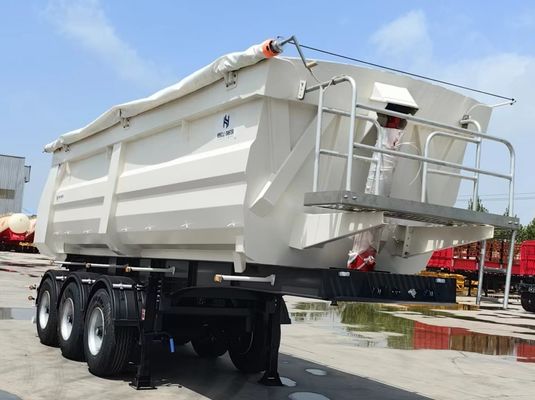60T/80T type U remorque arrière pour le transport de grains de sable et de pierre