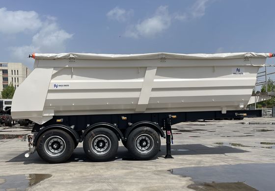 60T/80T type U remorque arrière pour le transport de grains de sable et de pierre