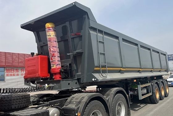 Trailers de camions 3/4 essieux 60-100 tonnes Trailers à décharge avec train d'atterrissage lourd 28 t