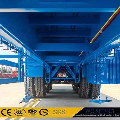 Semi-remorque à 3 essieux chargée de 30 à 80 tonnes, conteneur, camion à roues plates