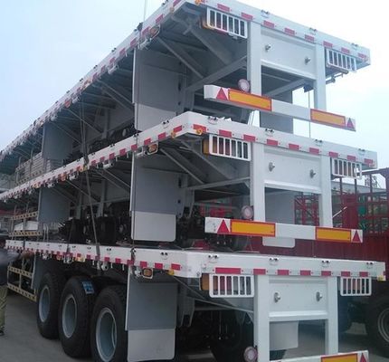30-80 tonnes 2 3 4 essieux 20 40 45 pieds plat lit Semi-remorque avec et taille personnalisable