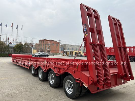 Semi-remorque directe à 4 essieux à 16 roues à lit bas avec charge utile maximale de 30TON/60TON/80TON/100TON