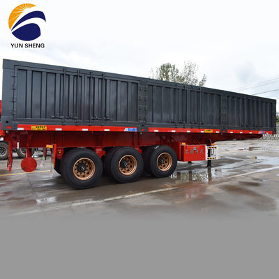 WS Transport de pierre Durable 3 essieux 50 tonnes Side Dump Truck Semi-remorque pour la solution