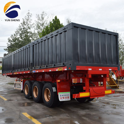 WS Transport de pierre Durable 3 essieux 50 tonnes Side Dump Truck Semi-remorque pour la solution