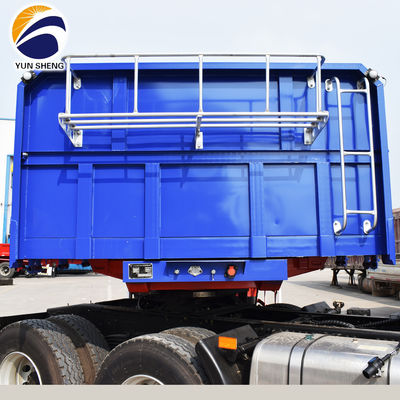 À hauteur de 3 essieux 12,8m bord de remorque à décharge latérale 9,0-22,5 Semi-remorque pour camion par Wosheng