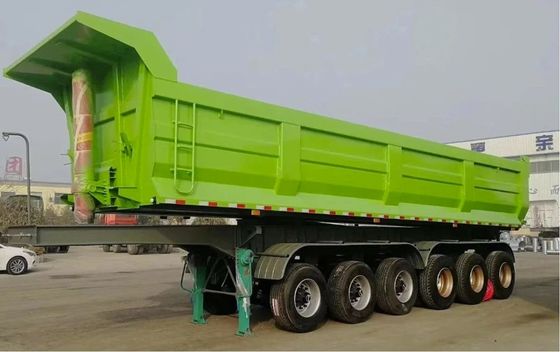 45Cbm 60Ton camions de décharge remorques remorque arrière pour le transport de grains de sable et de pierre