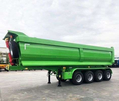 45Cbm 60Ton camions de décharge remorques remorque arrière pour le transport de grains de sable et de pierre