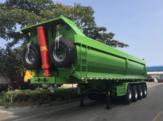 45Cbm 60Ton camions de décharge remorques remorque arrière pour le transport de grains de sable et de pierre