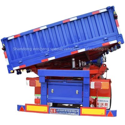 Semi-remorque à 3 essieux à chute latérale, à décharge et à décharge, avec train d'atterrissage de 28 tonnes et personnalisation