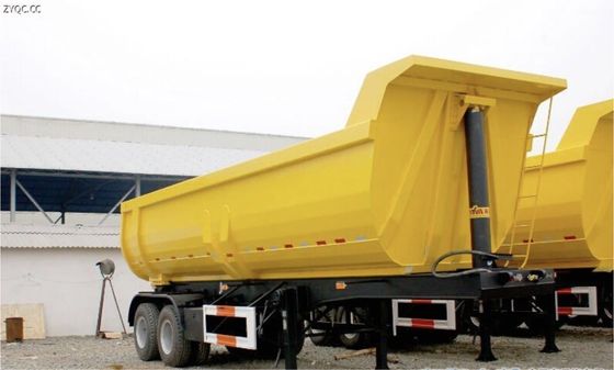 Q345B / T700 Semi-remorque hydraulique arrière à poutre principale en acier pour le transport de grès