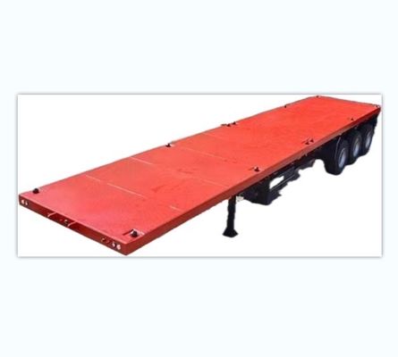 Semi-remorque à plateau à poutre principale en acier durable Q345B pour le transport de conteneurs de 20 pieds 40 pieds