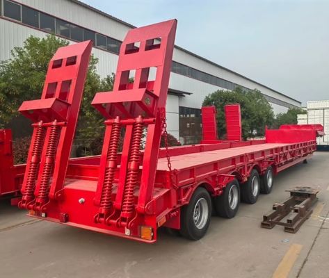 60T Max Payload Q345B/T700L remorque à lit bas pour excavatrice et machines durables