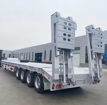 60T Max Payload Q345B/T700L remorque à lit bas pour excavatrice et machines durables