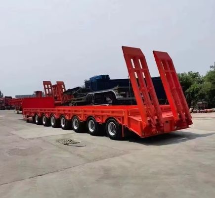 60T Max Payload Q345B/T700L remorque à lit bas pour excavatrice et machines durables