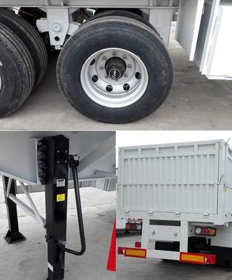 40 tonnes type de clôture de chargement des remorques de camions à roues latérales paroi semi-remorque avec 13/16/20 tonnes d'essieu