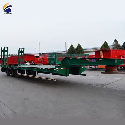 Semi-remorque à lit bas personnalisable à 3/4 essieux de 13-18 m avec poutre principale en acier Q345B / T700