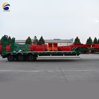Semi-remorque à lit bas personnalisable à 3/4 essieux de 13-18 m avec poutre principale en acier Q345B / T700