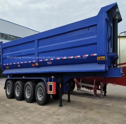 Semi-remorque hydraulique à décharge arrière de 28 t pour le transport de l'acier