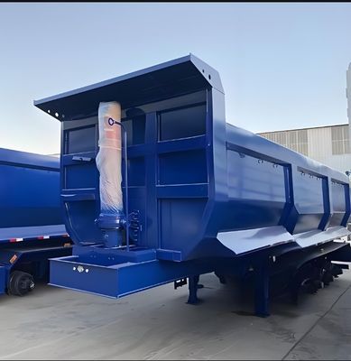 Semi-remorque à prix abordable pour 3 essieux 4 essieux inclination arrière Dump Tipper Dump Semi-remorque