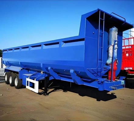 Semi-remorque à prix abordable pour 3 essieux 4 essieux inclination arrière Dump Tipper Dump Semi-remorque