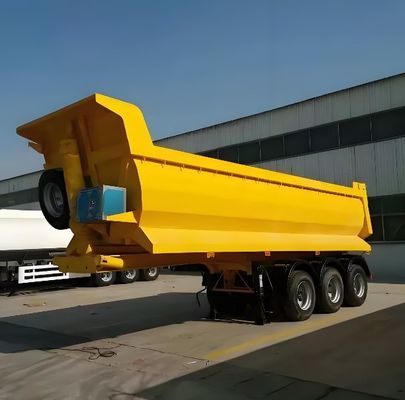 Semi-remorque à prix abordable pour 3 essieux 4 essieux inclination arrière Dump Tipper Dump Semi-remorque