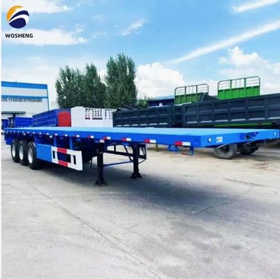 Container semi-remorque à plancher avec ressort à feuilles 90x13/16x10 couches et capacité 30-70t