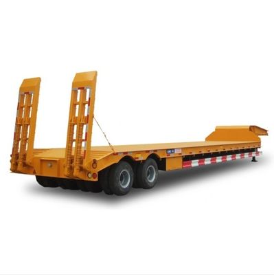 Équipement de transport lourd personnalisable Lowboy Truck Semi-remorque à lit bas plat
