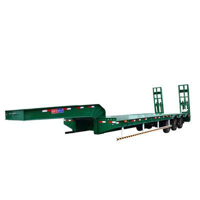 Équipement de transport lourd personnalisable Lowboy Truck Semi-remorque à lit bas plat