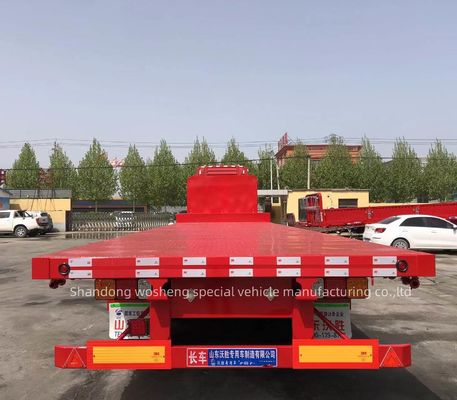 Trailers à trois essieux semi-remorques à plat avec pneus 12.00R22.5 et capacité de charge élevée