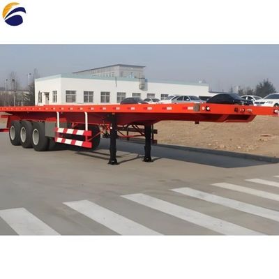 Wosheng Flat Bed Truck Trailer avec 3,5&quot; 90mm King Pin et 28t de train d'atterrissage lourd