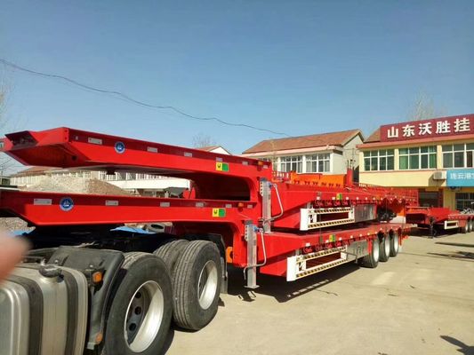 Semi-remorque à coude basse de 100 ou 120 tonnes pour le transport de matériel lourd