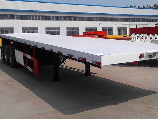 Semi-remorque pour conteneur de 20 40 45 pieds 3 4 essieux camion plat semi-remorque à lit plat